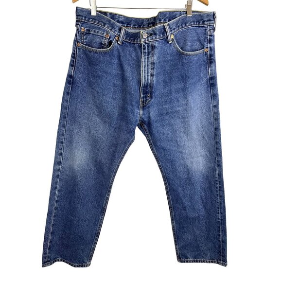 Mens Levis 505 Straight Leg Jeans W40 L29 Blue Denim - Picture 14 of 15